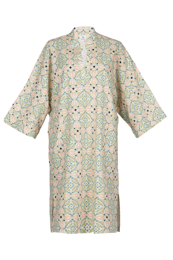 Bianca Caftan, Blush Tile Print