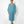 Load image into Gallery viewer, Front view of beautiful black woman wearing Dessous Loungewear's Bianca caftan midi dress in sustainable Lyocell turquoise fabric.