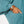 Load image into Gallery viewer, Front view of beautifClose up of pocket and sleeve of Dessous Loungewear's Bianca caftan midi dress in sustainable Lyocell turquoise fabric.