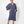 Load image into Gallery viewer, Beautiful black woman wearing Dessous Loungewear Bianca caftan in navy sustainable Cupro fabric.