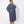 Load image into Gallery viewer, Side view of beautiful black woman wearing Dessous Loungewear Bianca caftan in navy sustainable Cupro fabric. Caftan with pockets.