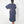 Load image into Gallery viewer, Back view of beautiful black woman wearing Dessous Loungewear Bianca caftan in navy sustainable Cupro fabric.