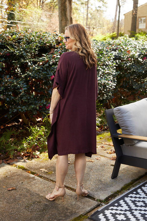 Short Grace Caftan, Plum