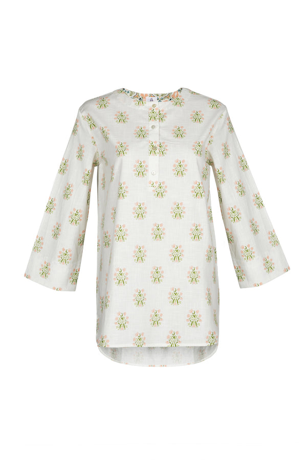 Goldie Tunic, Blush Floral Print