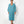 Load image into Gallery viewer, Front view of beautiful black woman wearing Dessous Loungewear&#39;s Bianca caftan midi dress in sustainable Lyocell turquoise fabric.
