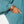 Load image into Gallery viewer, Front view of beautifClose up of pocket and sleeve of  Dessous Loungewear&#39;s Bianca caftan midi dress in sustainable Lyocell turquoise fabric.
