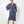 Load image into Gallery viewer, Beautiful black woman wearing Dessous Loungewear Bianca caftan in navy sustainable Cupro fabric. 
