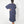 Load image into Gallery viewer, Back view of beautiful black woman wearing Dessous Loungewear Bianca caftan in navy sustainable Cupro fabric.
