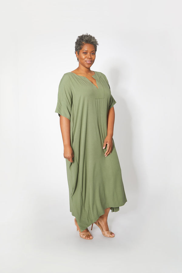 Full Length Grace Caftan, Moss – Dessous Loungewear