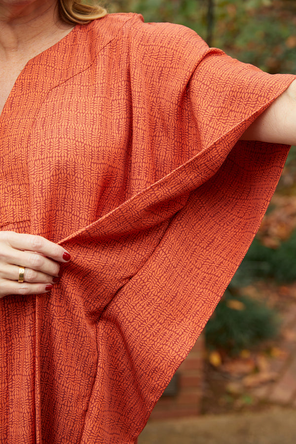 Short Grace Caftan, Clementine Print